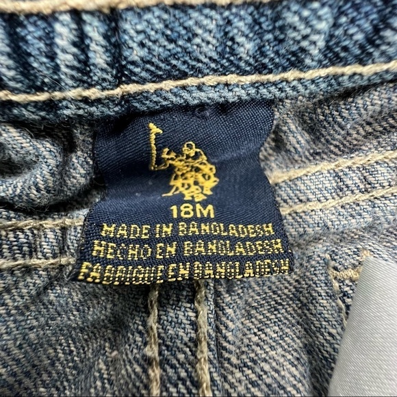 U.S. Polo Assn. Elastic Waist Straight Leg Jeans Size 18 Months - Picture 2 of 5